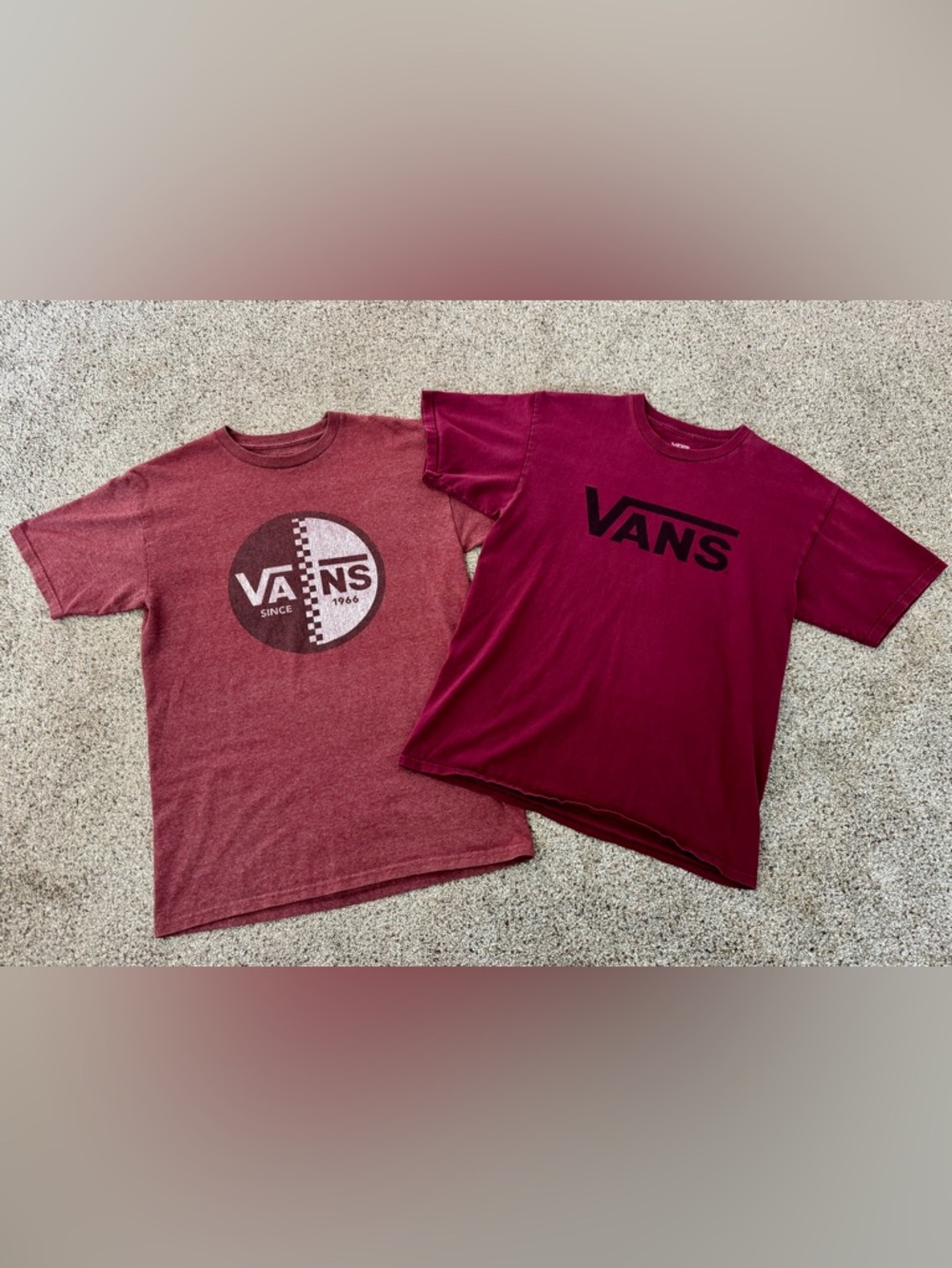 *BUNDLE* Vans Mens Short Sleeve Graphic Tees - Deep Burgundy & Wine